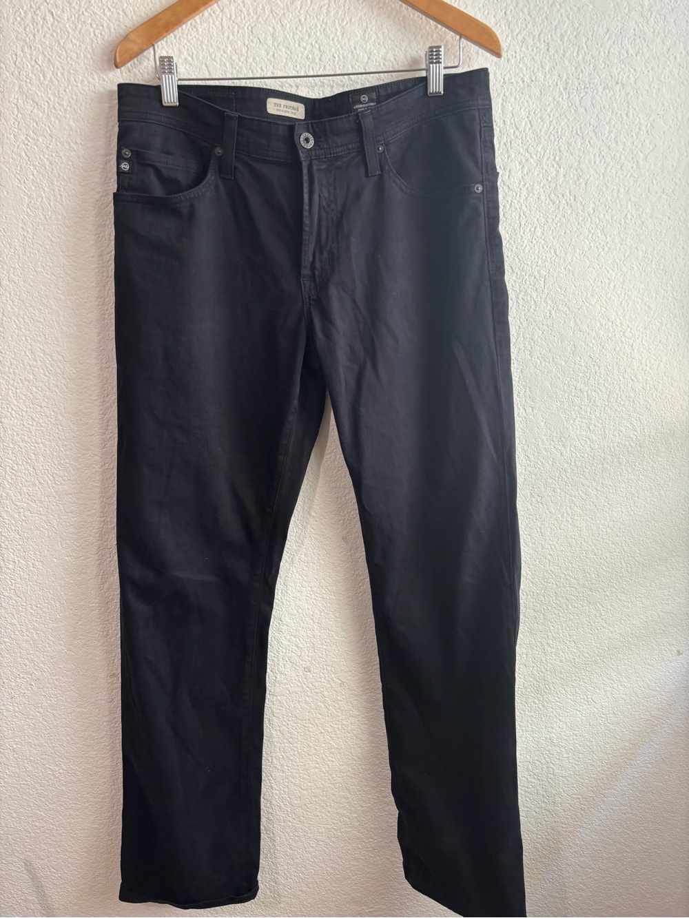 AG Adriano Goldschmied Men's Black Jeans The Protege Straight Leg 33x34